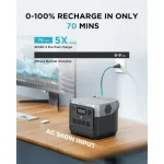 EF EcoFlow Portable Power Station RIVER 2 Pro 700,716Wh LFP Battery,1600W Solar Generator for Outdoor,Home Use - Image 2